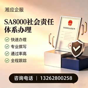 亳州SA8000社会责任体系认证服务